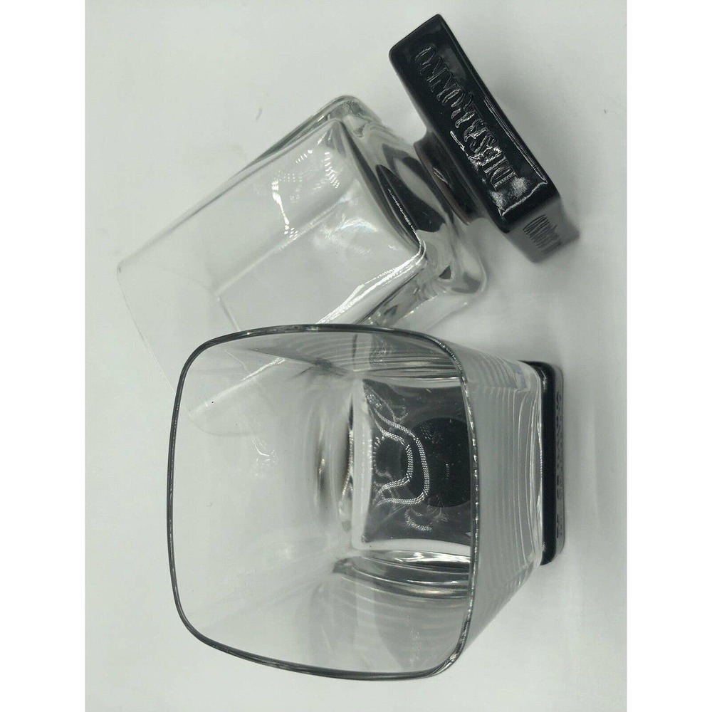 Di Saronno Black Bottom Drinking Glasses 4.25” Shots -Set Of 2- On The Rocks A1